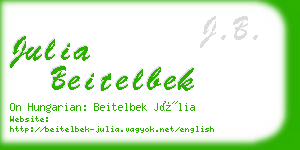 julia beitelbek business card